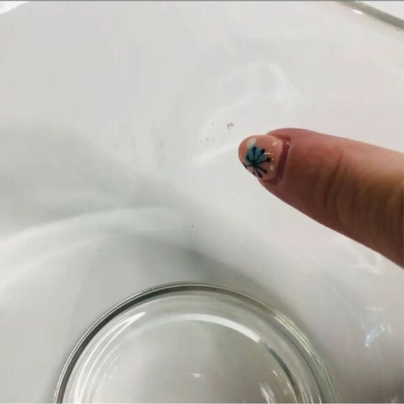 anchor hocking glass chip and dip replacement dip bowl clear vintage triangle - Picture 3 of 5